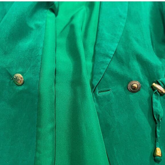 Vintage 80s Emerald Cinch-Waist Blazer Unbranded-M - Picture 3 of 7
